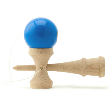 Kendama Geschicklichkeitsspiel mit blauer Kugel Holzspielzeug Holz-Kugelfangspiel japanisches Geschicklichkeitsspiel Spielzeug